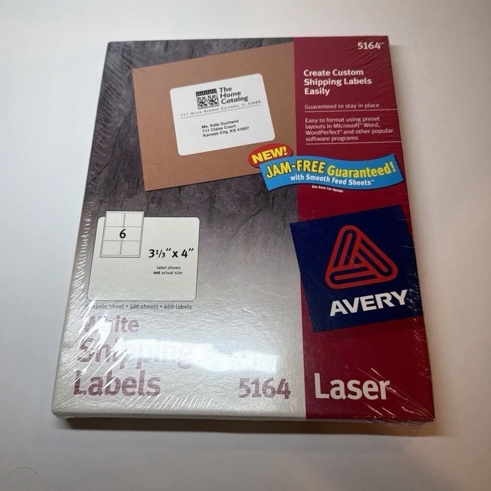 White Shipping Labels‎ for Inkjet/Laser (2 Pack)